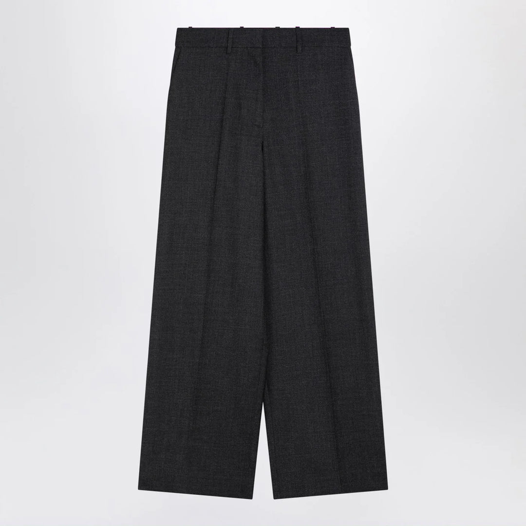 Givenchy - Dark grey wool wide trousers