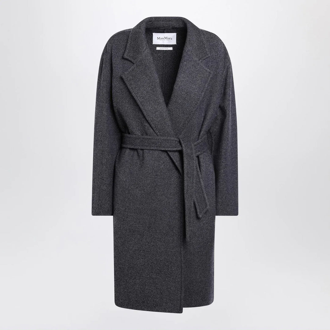 Max Mara - Blue wool coat with denim effect