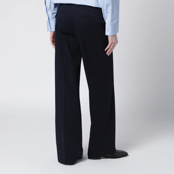 PT Torino - Francoise blue cotton blend trousers