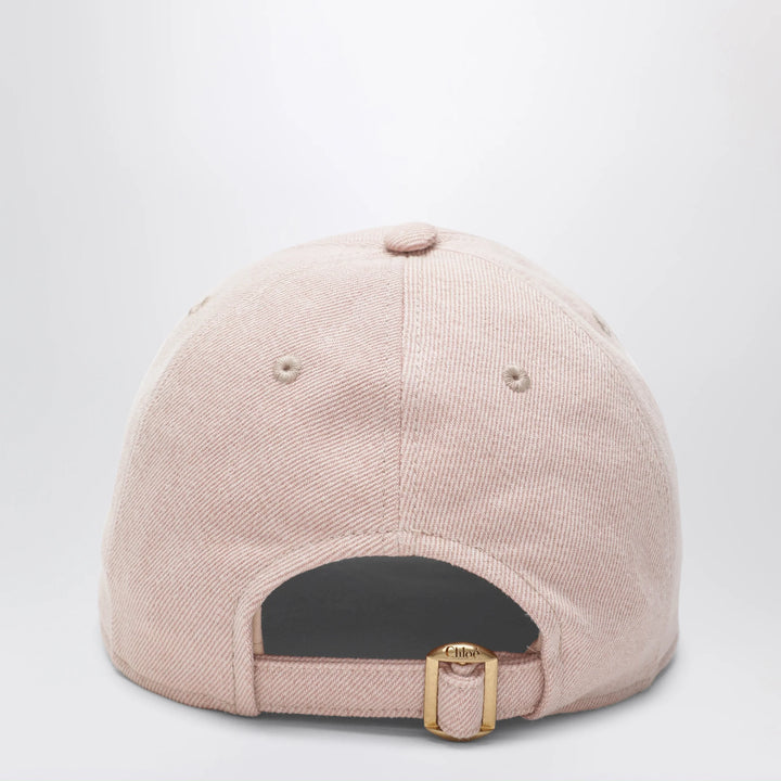 Chloé - Pink cotton denim baseball cap