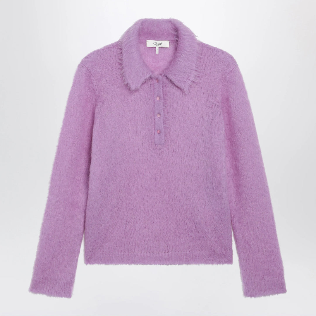 Chloé - Lavender alpaca-blend cardigan