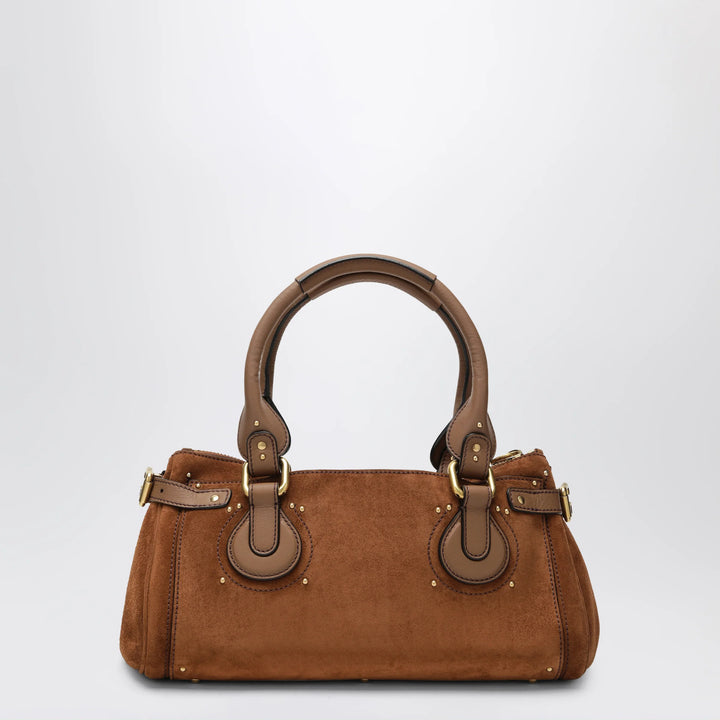 Chloé - Paddington suede calf leather bag in vintage brown