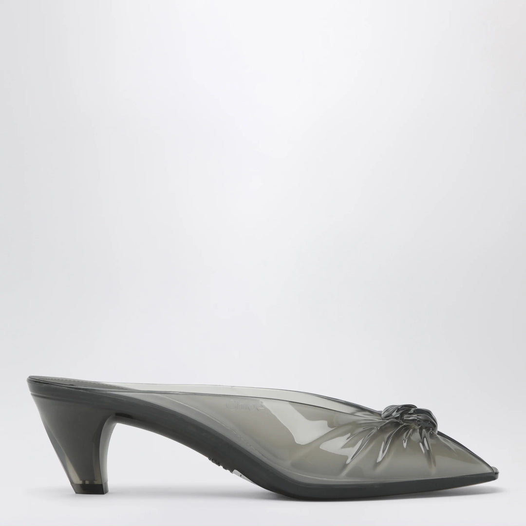 Chloé - Jelly clog mules in transparent TPU, grey
