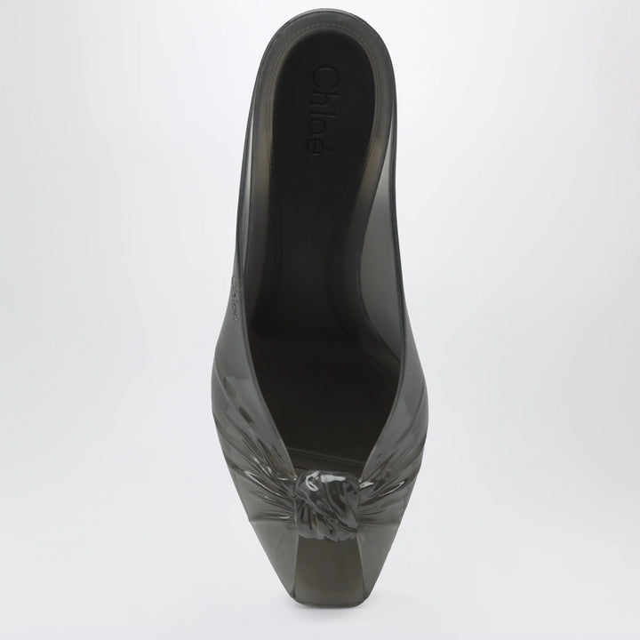Chloé - Jelly clog mules in transparent TPU, grey