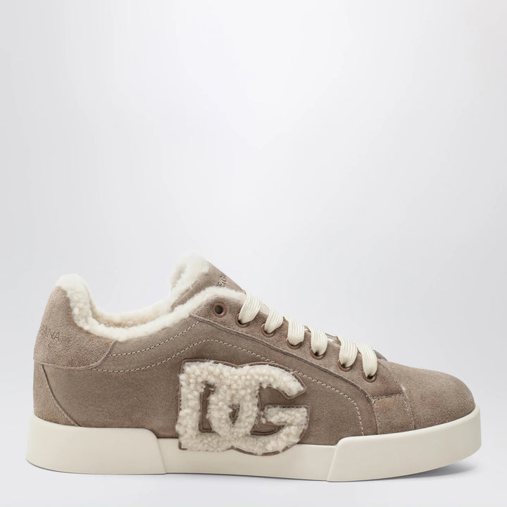Dolce&amp;Gabbana - Portofino Light sneakers in calf leather and shearling