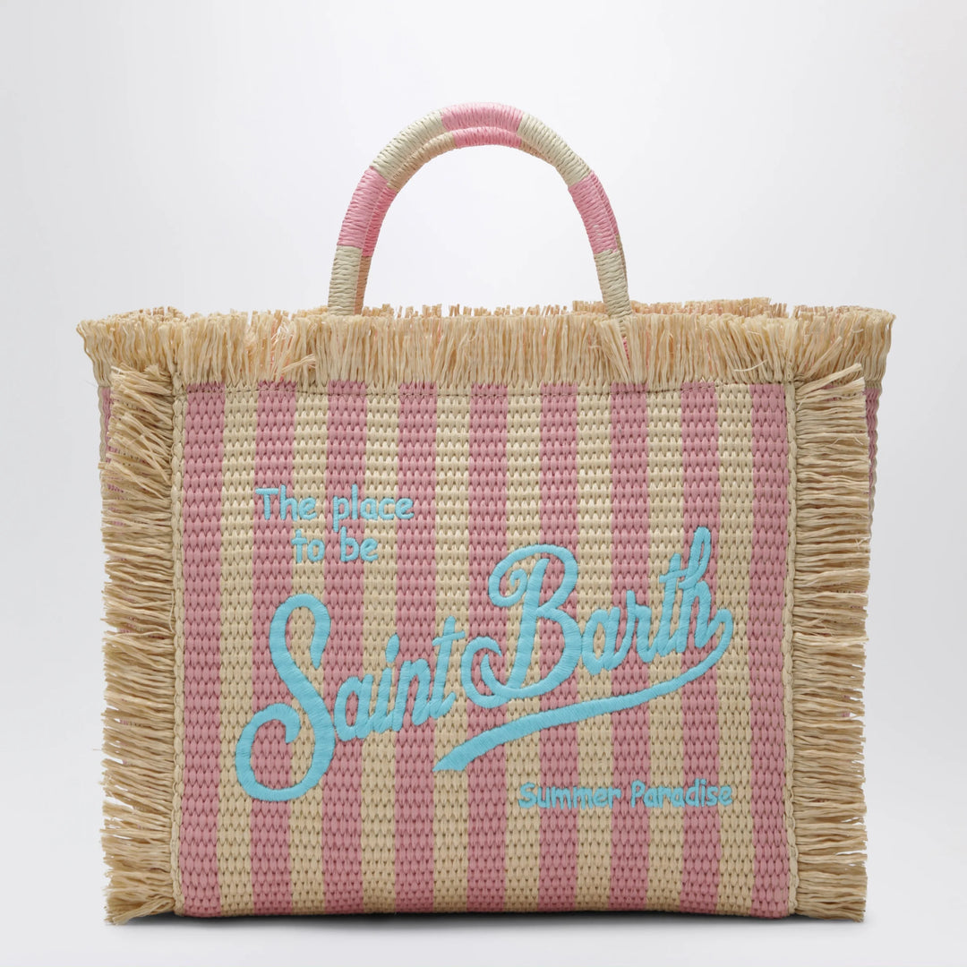 MC2 Saint Barth - Colette striped straw-effect fabric bag
