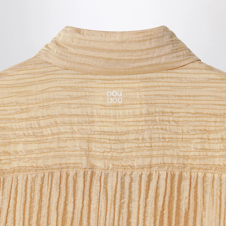 Douuod - Ochre yellow shirt with pleats