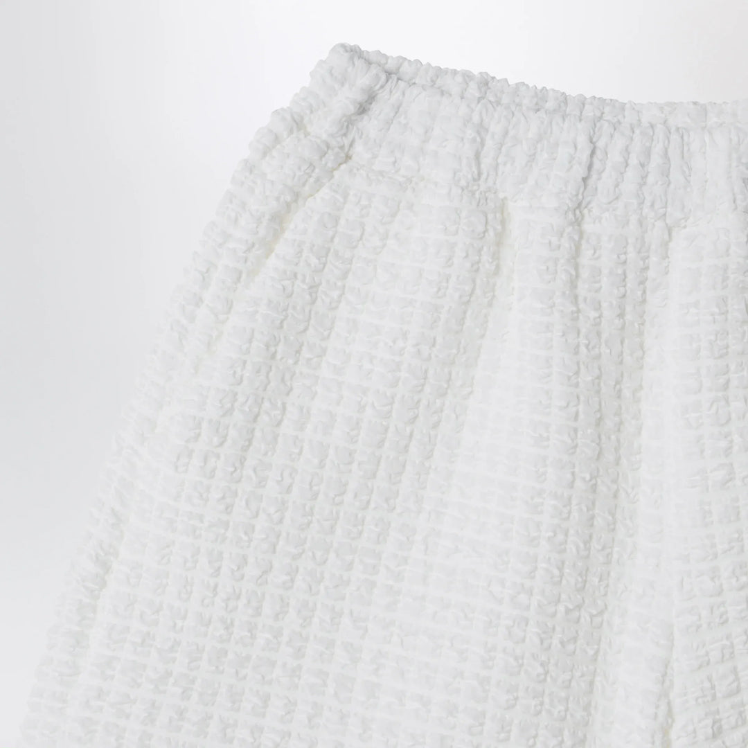 Douuod - White shorts in textured fabric Brand Shorts