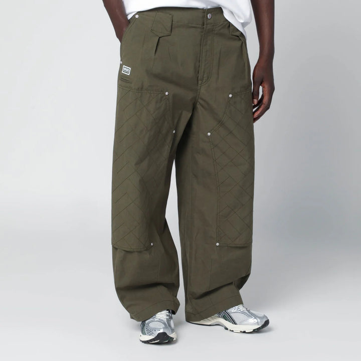 KENZO - Khaki green cotton trousers