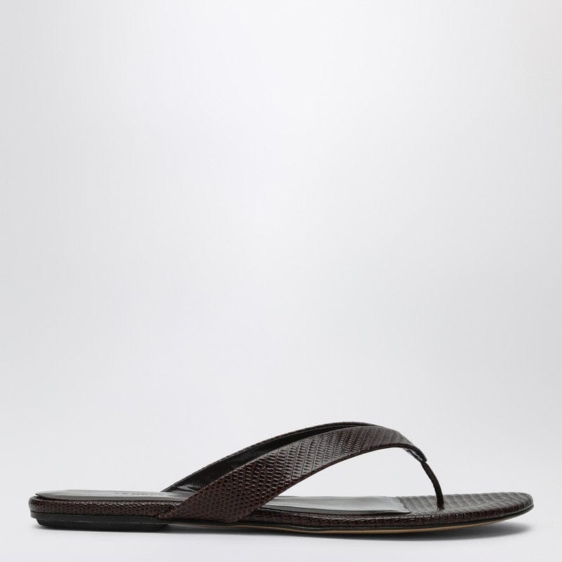 Shoes Le Monde Béryl - Brown leather flip-flops - 40 IT Brand