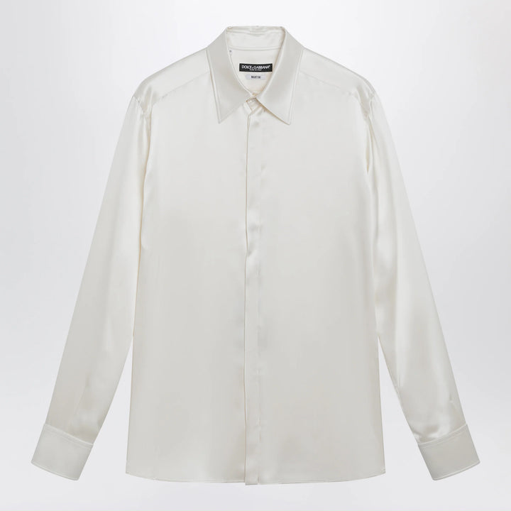 Dolce&amp;Gabbana - Martini silk satin shirt in white