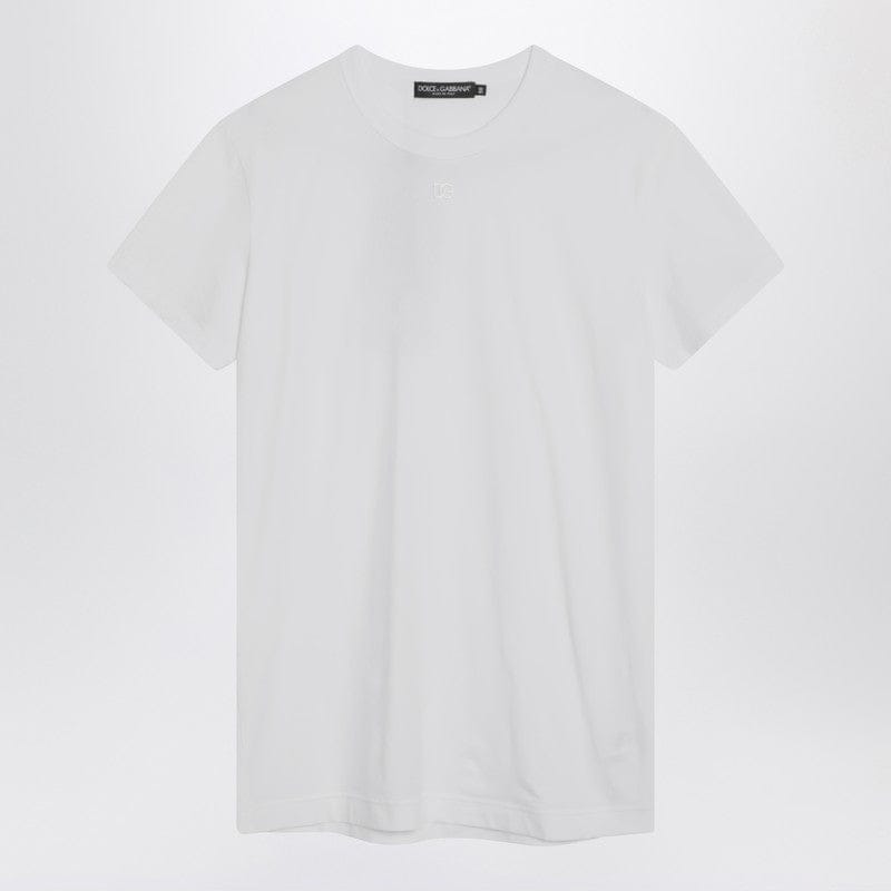 Shirts & Tops Dolce&Gabbana - White t-shirt with logo embroidery - 50 IT Brand