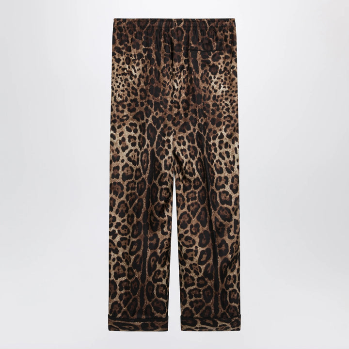 Dolce&amp;Gabbana - Leopard-print silk mikado pyjama trousers