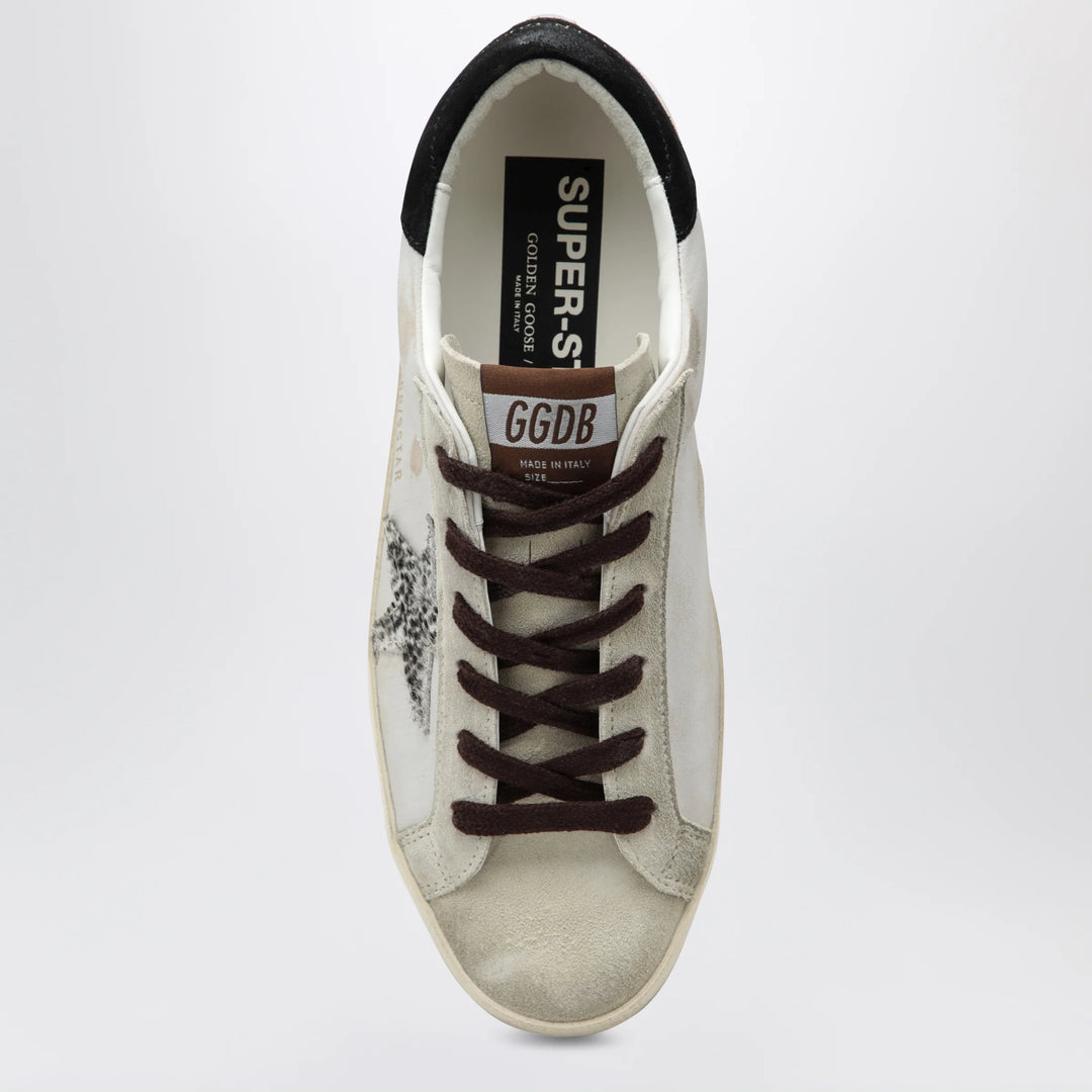 Golden Goose - Golden Goose Super-Star sneakers in white with animal-print star