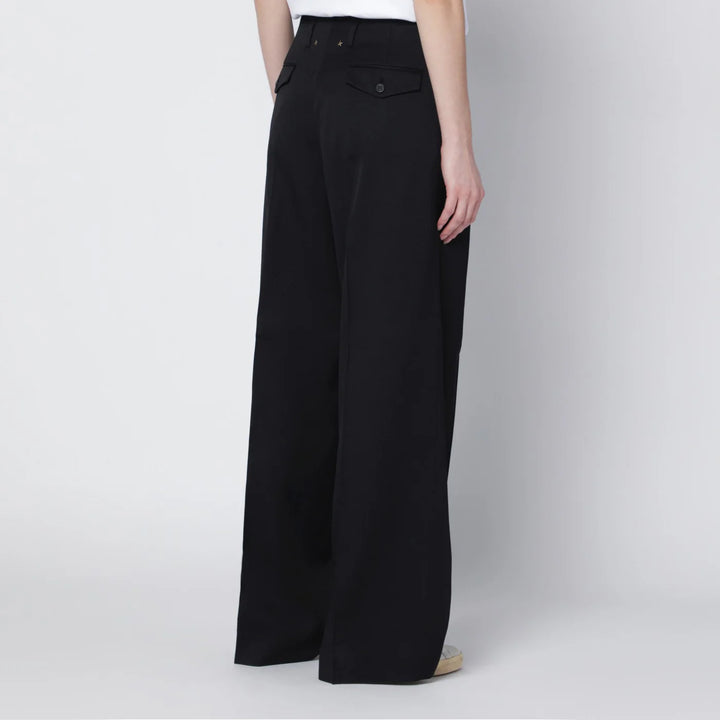 Golden Goose - Wide black wool trousers