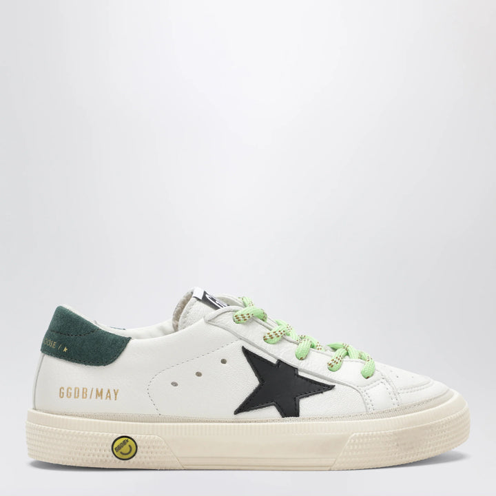 Golden Goose - May sneakers in white/black/green leather