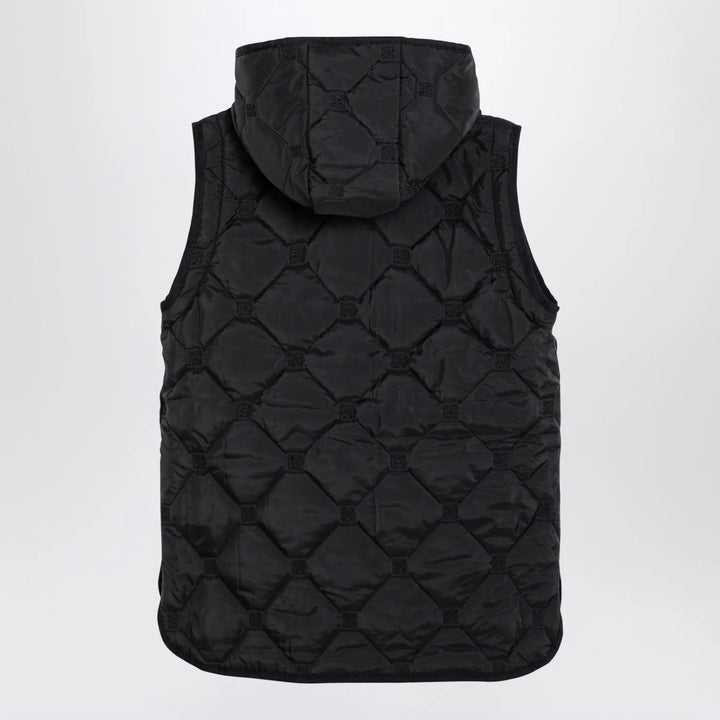 Givenchy - Black quilted parka with removable sleeves