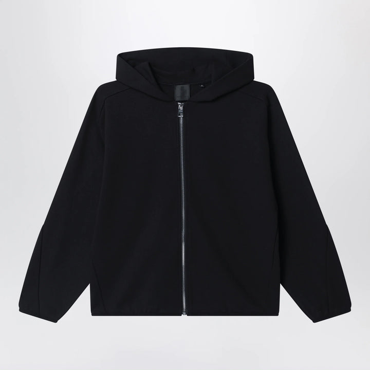 Givenchy - Black zip-up sweatshirt with logo embroidery