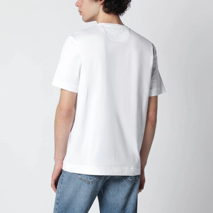 ZEGNA - White T-shirt with embroidered logo