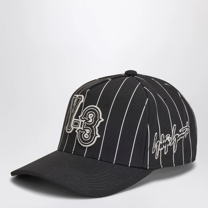 adidas Y-3 - Baseball cap in black pinstripe