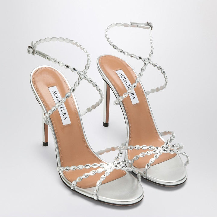 Sandals 39 Aquazzura Love Struck silver sandals with crystals Brand