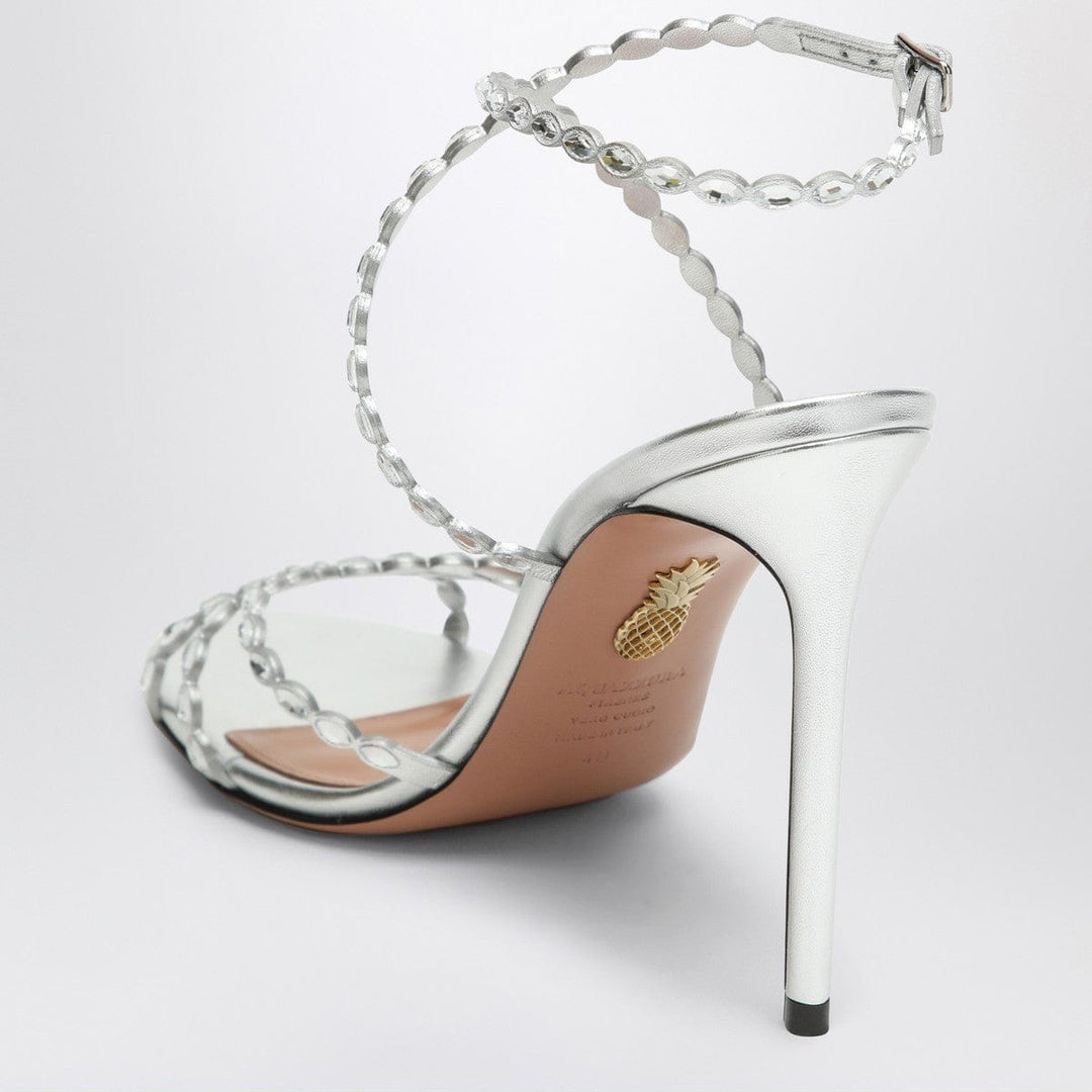 Sandals 39 Aquazzura Love Struck silver sandals with crystals Brand