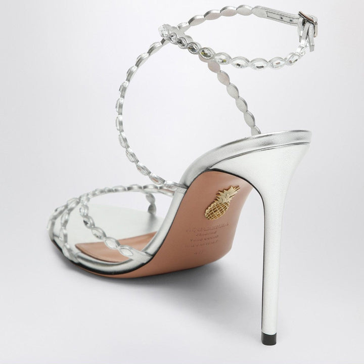 Sandals 39 Aquazzura Love Struck silver sandals with crystals Brand