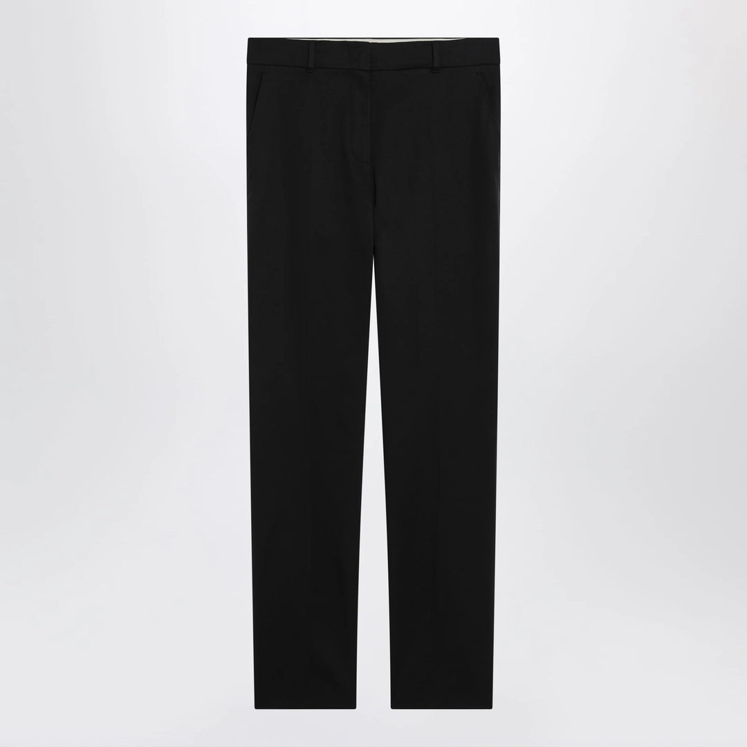 Max Mara Studio - Black stretch cotton trousers