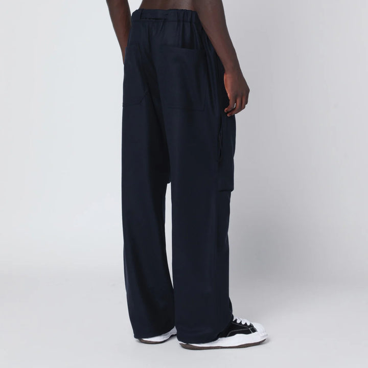 DARKPARK - Blue track pants in wool