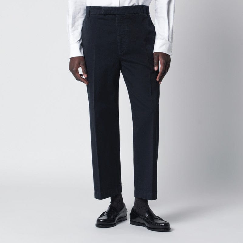 Pants Thom Browne - Navy blue cotton trousers - 4 Brand