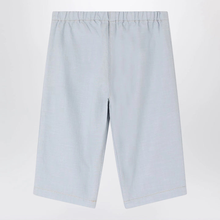 Bonpoint - Bandy light blue cotton chambray trousers