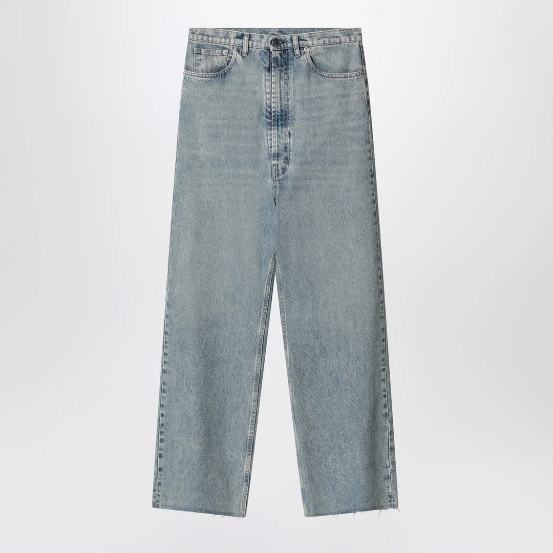 Maison Margiela - Wide-leg jeans in cotton in ice blue