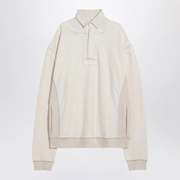 Maison Margiela - Distressed-effect ecru sweatshirt