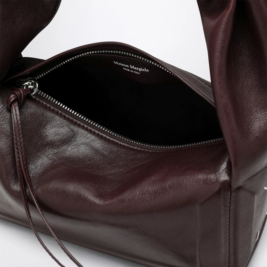Maison Margiela - Box East West Small Bag in Burgundy Leather