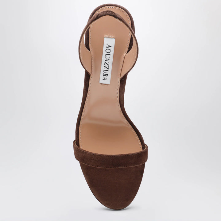 Aquazzura - So Nude mid-heel sandals in Espresso