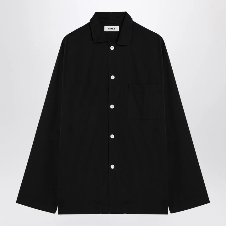 Tekla - Black pyjama shirt