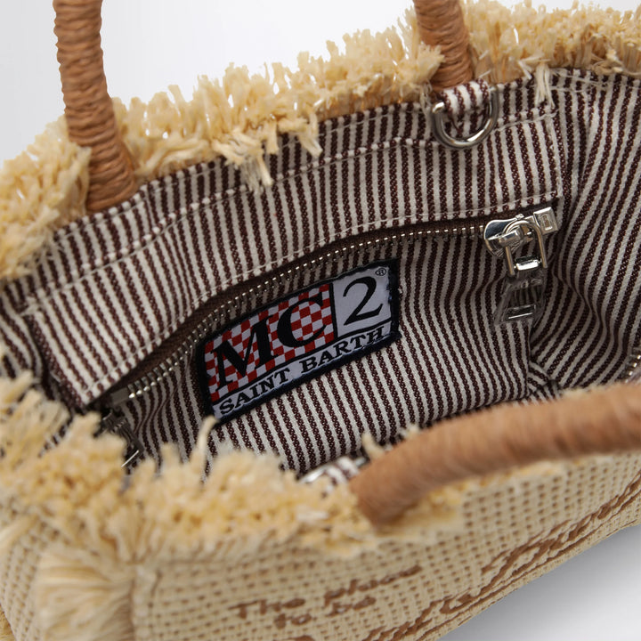 MC2 Saint Barth - Small Colette bag in straw-effect fabric