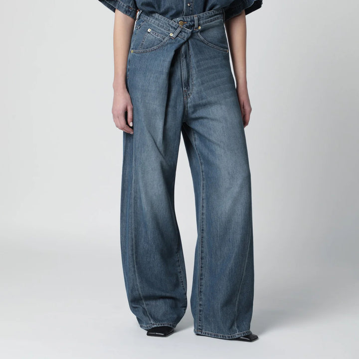 DARKPARK - Ines jeans with cuffed hem and light wash