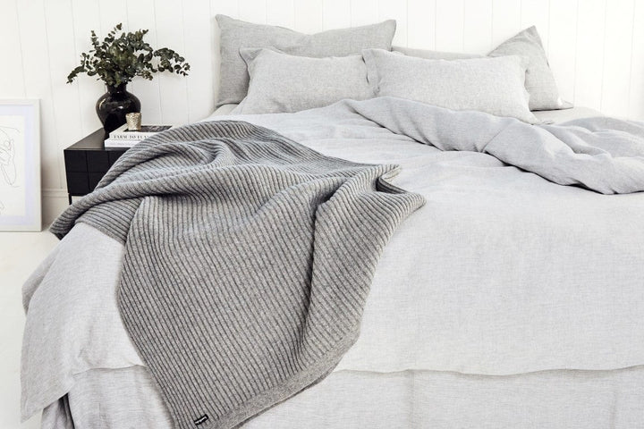 Bemboka ANGORA & MERINO WOOL THROWS Bemboka Wide Rib Italian Cashmere Blankets - Pre-Shrunk Brand