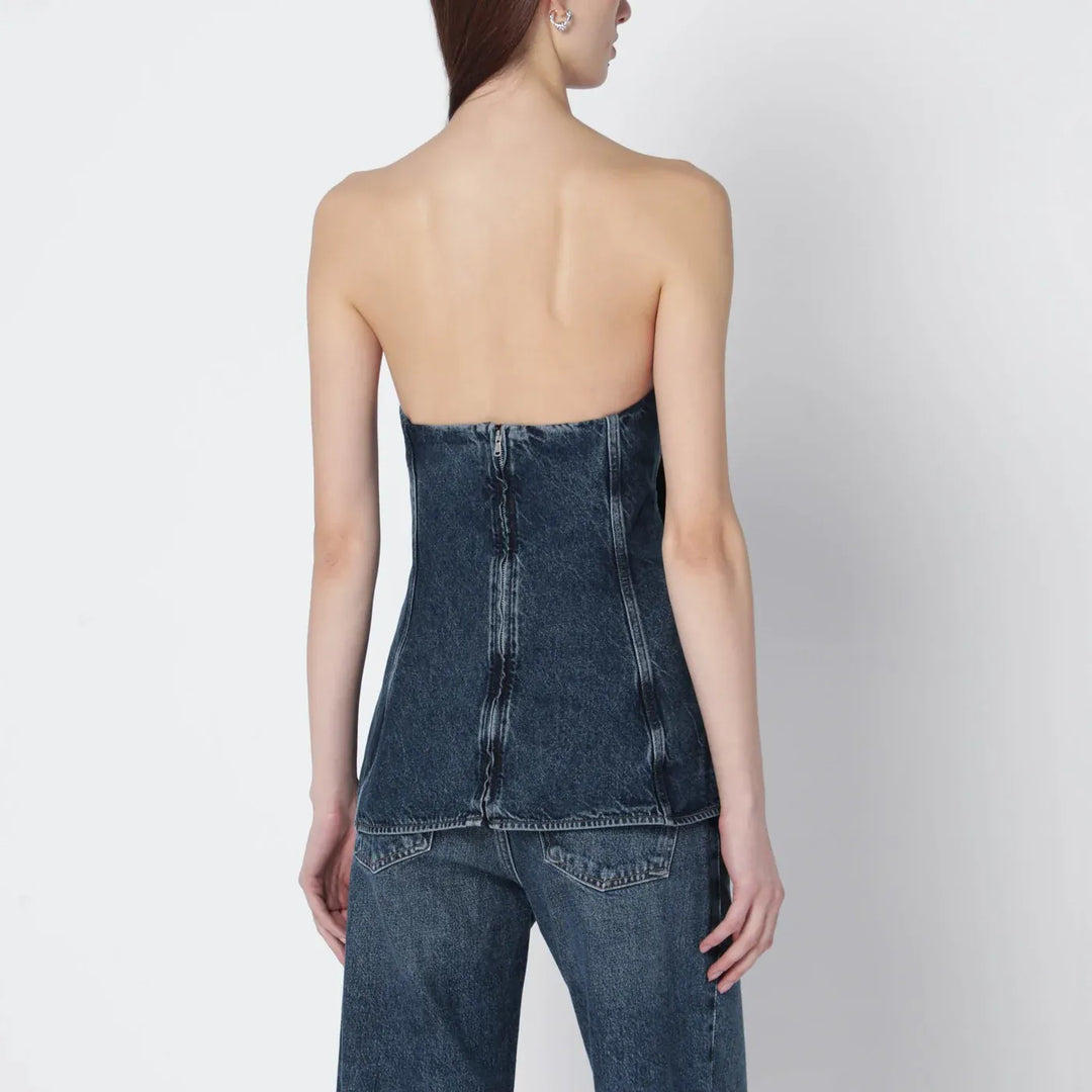 AGOLDE - Blue Lara denim corset Brand Apparel &amp; Accessories