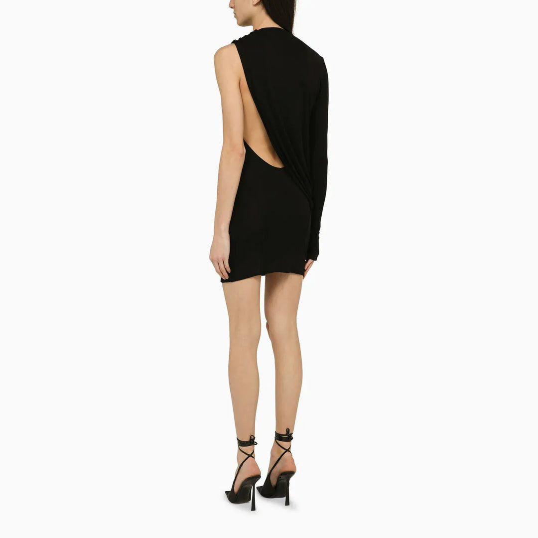 ANDREĀDAMO - Black viscose one-shoulder dress with drape Brand Apparel &amp; Accessories M