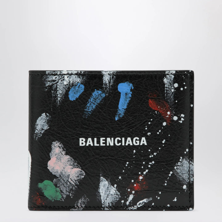 Balenciaga - Cash leather wallet with painter’s print Brand Apparel &amp; Accessories TU