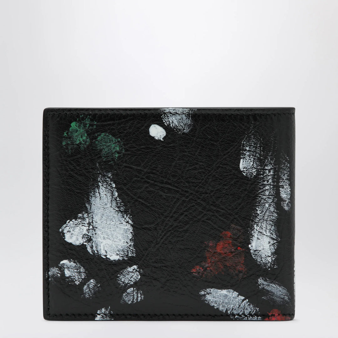 Balenciaga - Cash leather wallet with painter’s print Brand Apparel &amp; Accessories TU