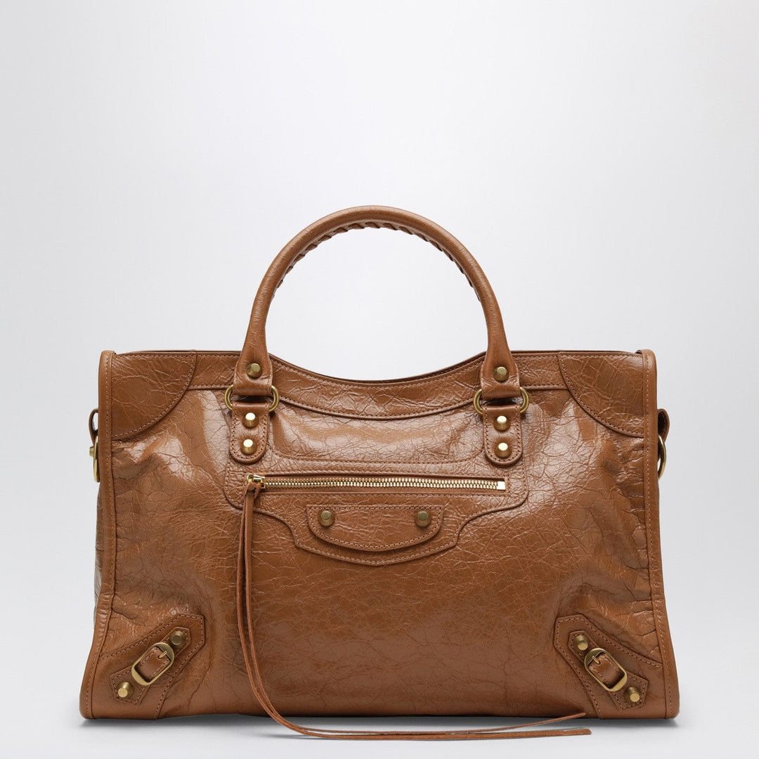 Apparel & Accessories TU Balenciaga - Le City medium bag in camel/antique gold Brand