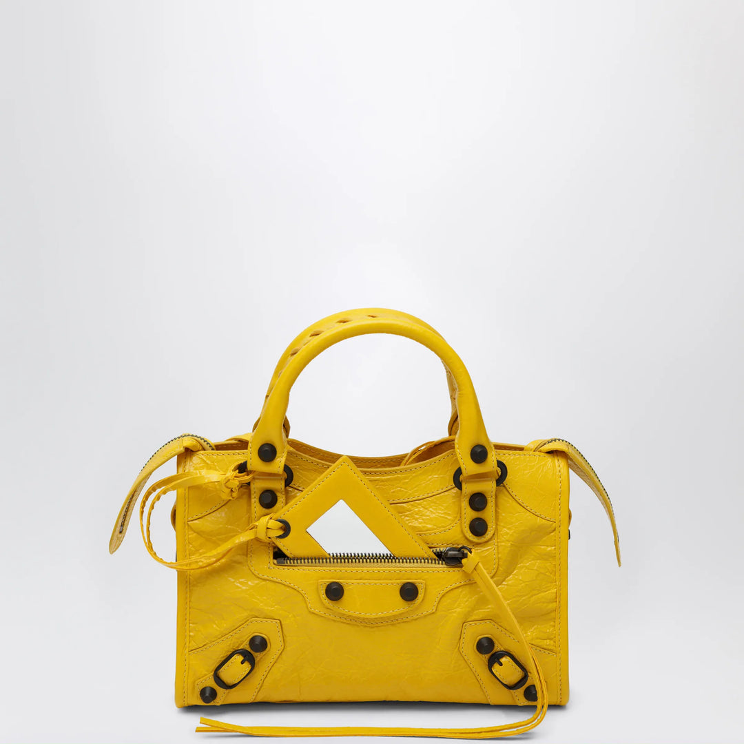 Balenciaga - Le City Mini handbag in Arena lambskin yellow Brand Apparel & Accessories TU