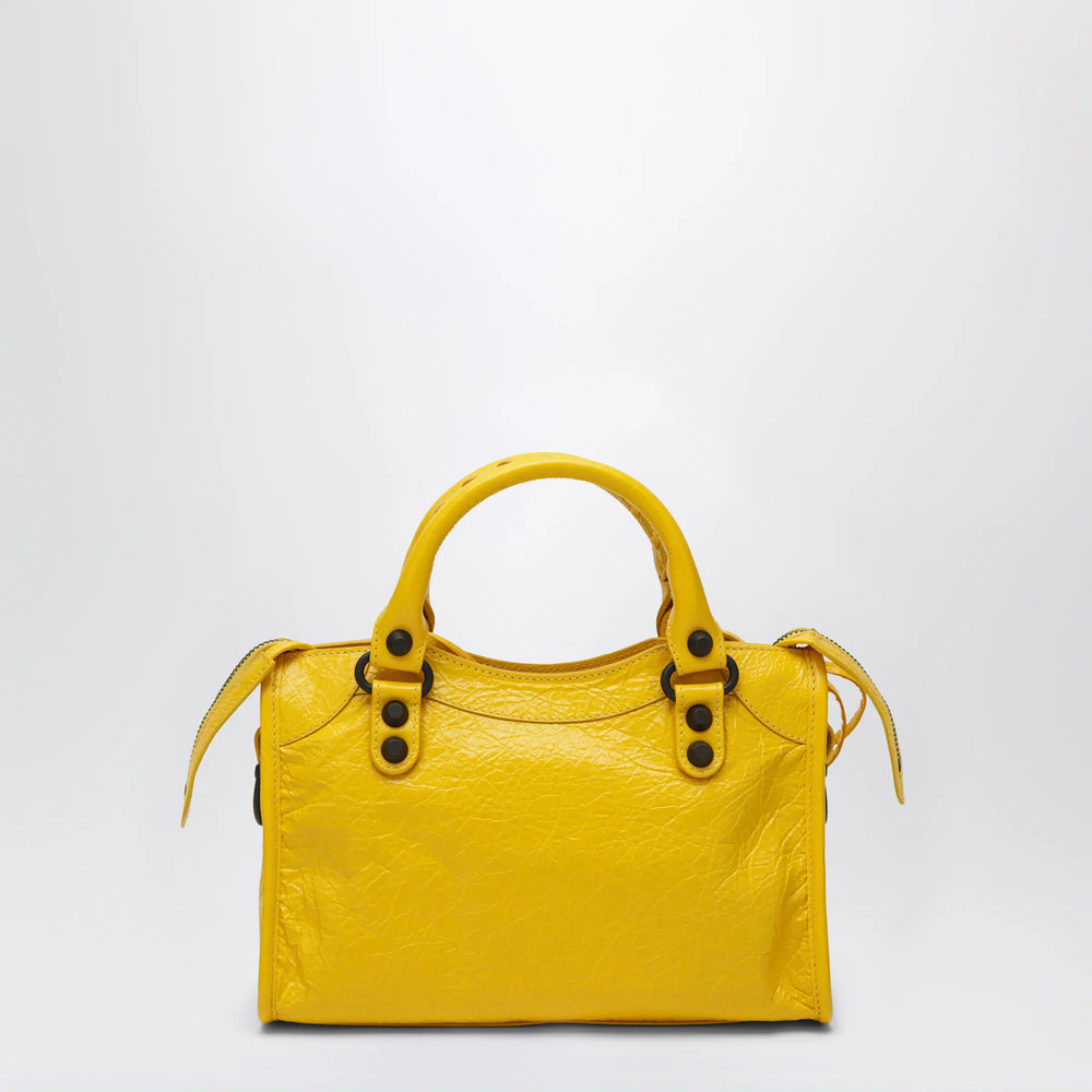 Balenciaga - Le City Mini handbag in Arena lambskin yellow Brand Apparel & Accessories TU