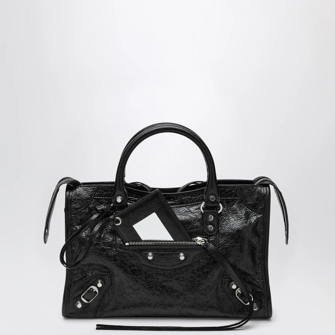 Balenciaga - Le City small lambskin leather bag in black Brand Apparel & Accessories TU