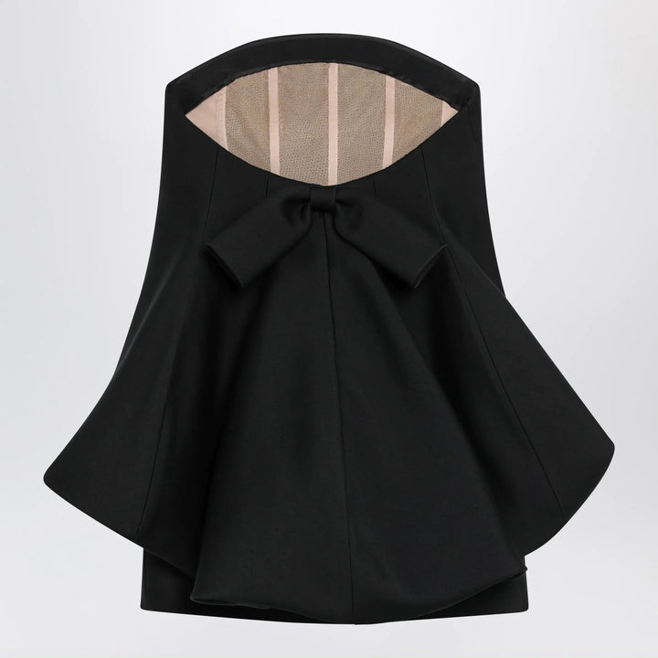 Balenciaga - Mini balloon bustier dress in wool and silk black Brand Apparel &amp; Accessories