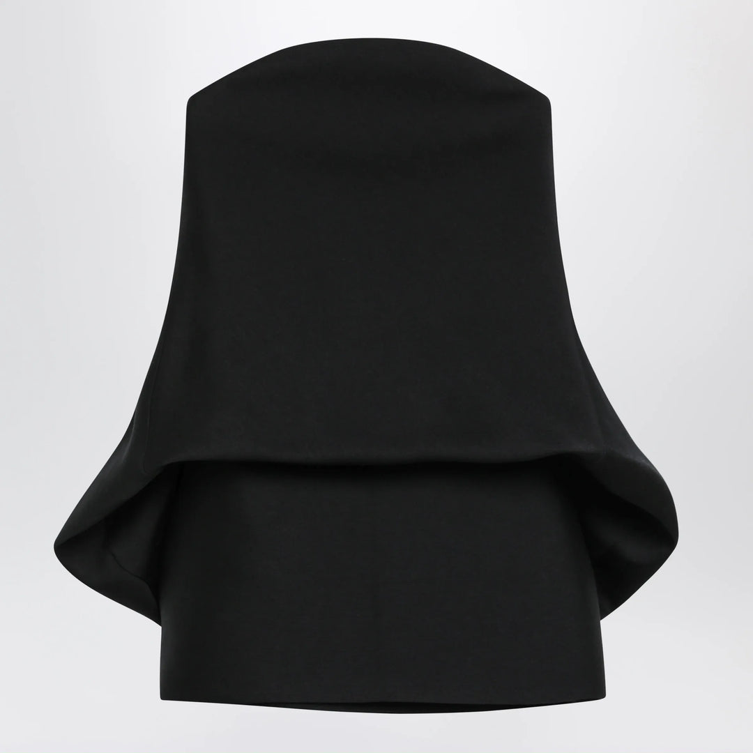 Balenciaga - Mini balloon bustier dress in wool and silk black Brand Apparel & Accessories 36  FR