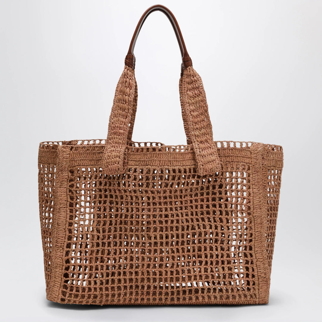 Chloé - East-West Summer Banana Tote Bag Summery Beige in Raffia Brand Apparel &amp; Accessories TU
